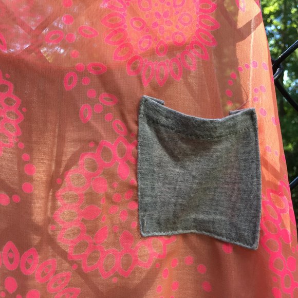 Bjewel Pink and Gray Sheer Tank - Picture 2 of 4